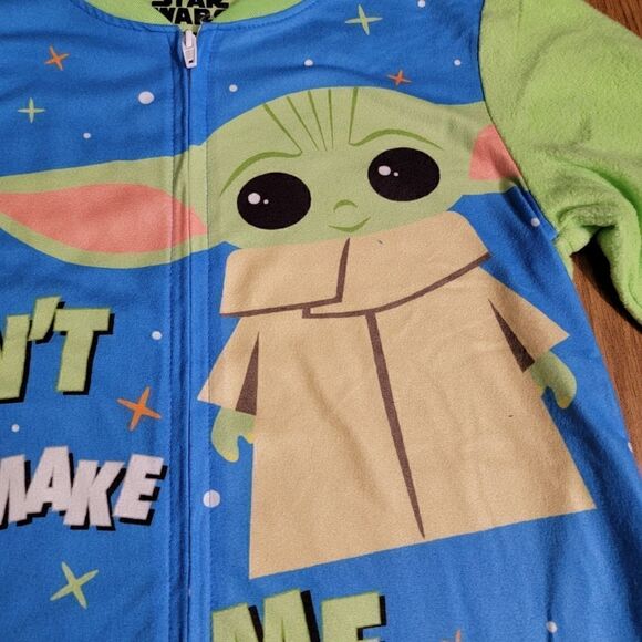 Star Wars The Mandalorian Grogu Baby Yoda Pajama Blanket Sleepee 1 Piece Size 7 - Picture 7 of 9